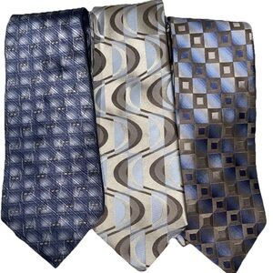 Arrow Men's Silk Tie Bundle - Set of 3 Geometric & Abstract Prints